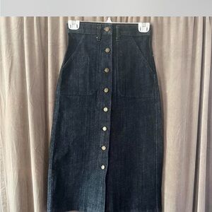 Apiece Apart high waisted jean button skirt xs